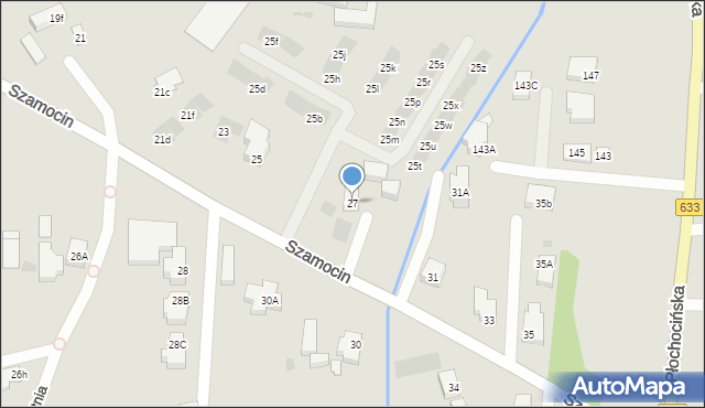 Warszawa, Szamocin, 27, mapa Warszawy