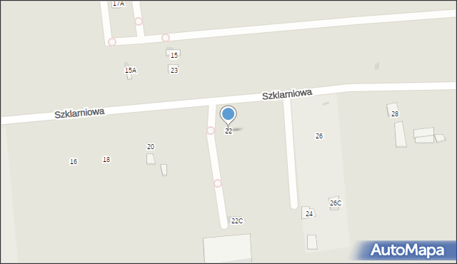 Warszawa, Szklarniowa, 22, mapa Warszawy