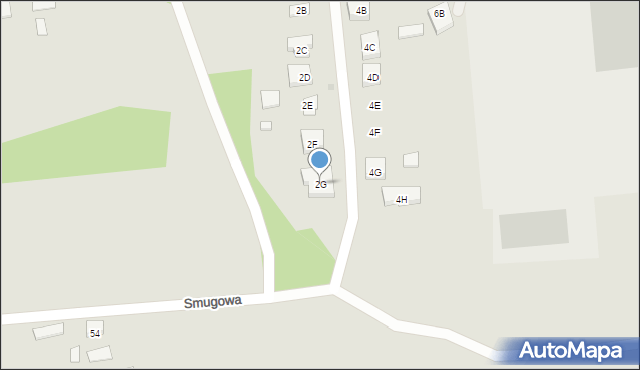 Warszawa, Szklarniowa, 2G, mapa Warszawy