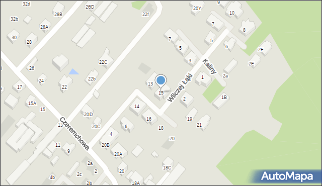 Warszawa, Szafirków, 15, mapa Warszawy