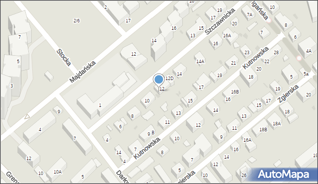 Warszawa, Szczawnicka, 12A, mapa Warszawy