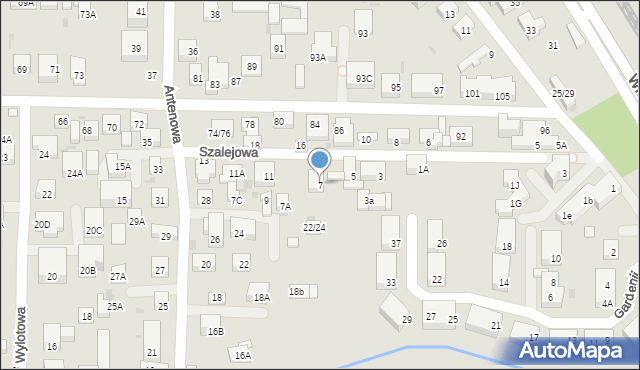 Warszawa, Szalejowa, 7, mapa Warszawy