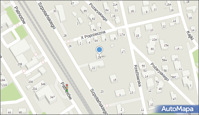 Warszawa, Szpotańskiego Kazimierza, 24, mapa Warszawy