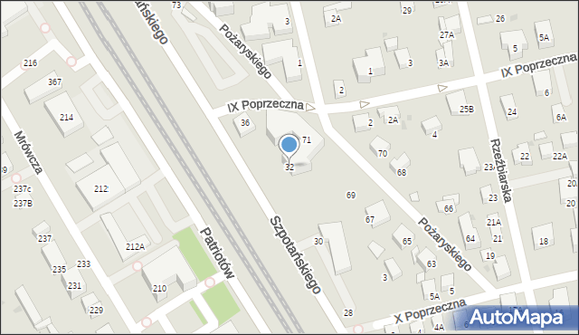 Warszawa, Szpotańskiego Kazimierza, 32, mapa Warszawy