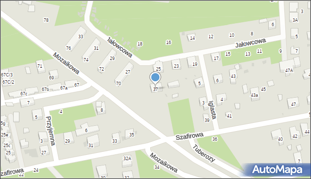 Warszawa, Szafirowa, 37, mapa Warszawy