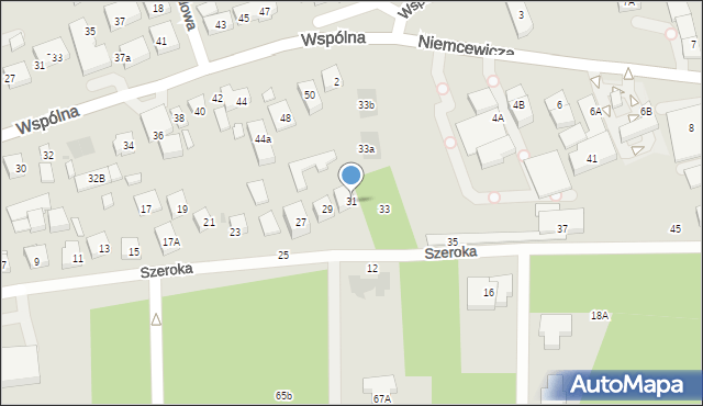 Warszawa, Szeroka, 31, mapa Warszawy