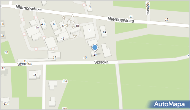 Warszawa, Szeroka, 49, mapa Warszawy