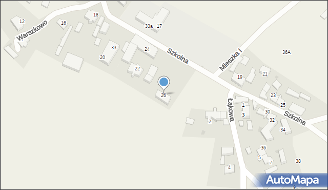 Warszkowo, Szkolna, 26, mapa Warszkowo