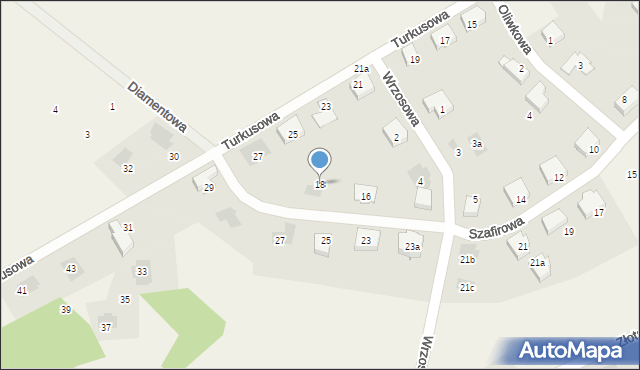 Warzymice, Szafirowa, 18, mapa Warzymice