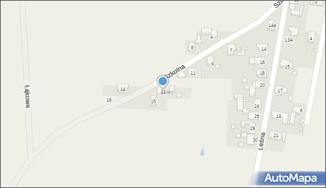 Wawelno, Szkolna, 13, mapa Wawelno