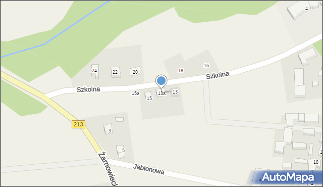 Werblinia, Szkolna, 13a, mapa Werblinia