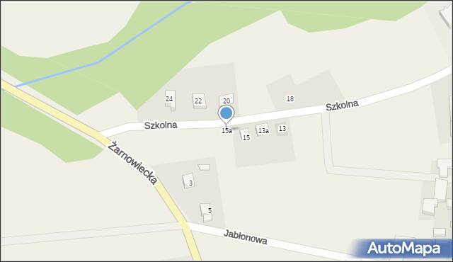 Werblinia, Szkolna, 15a, mapa Werblinia