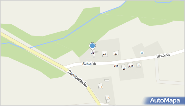 Werblinia, Szkolna, 24, mapa Werblinia