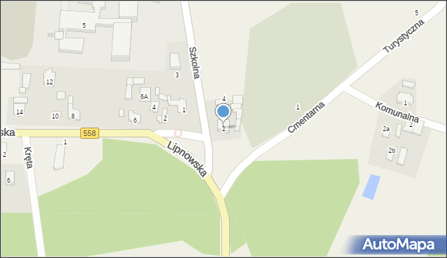 Wielgie, Szkolna, 2, mapa Wielgie