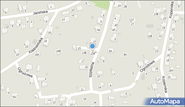 Wieliczka, Szpitalna, 13A, mapa Wieliczka