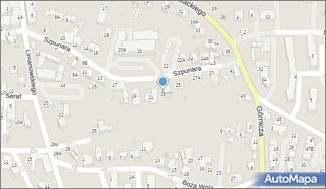 Wieliczka, Szpunara Bolesława, 23, mapa Wieliczka