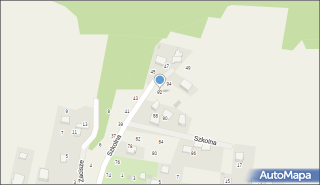 Wielka Wieś, Szkolna, 92, mapa Wielka Wieś