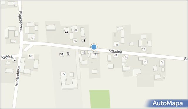 Wielmoża, Szkolna, 45, mapa Wielmoża