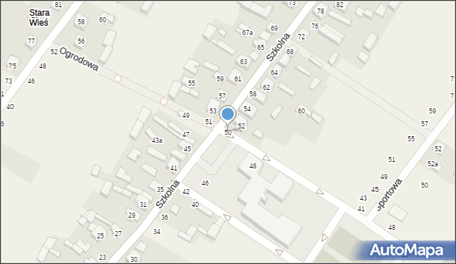 Wierzchlas, Szkolna, 50, mapa Wierzchlas