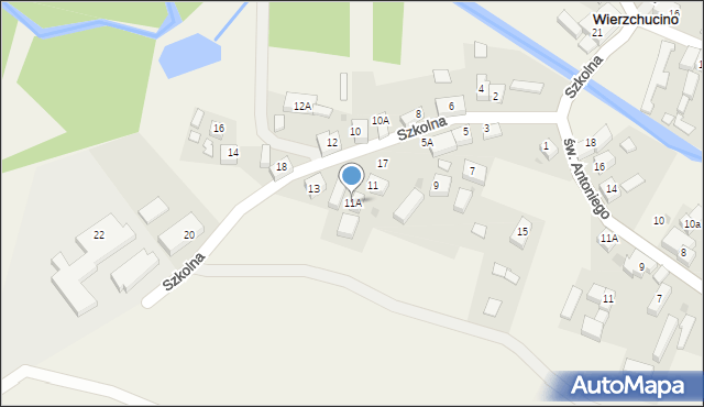 Wierzchucino, Szkolna, 11A, mapa Wierzchucino