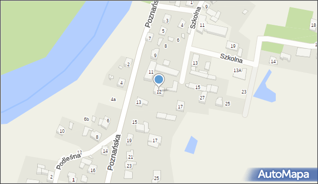 Wiórek, Szkolna, 12, mapa Wiórek