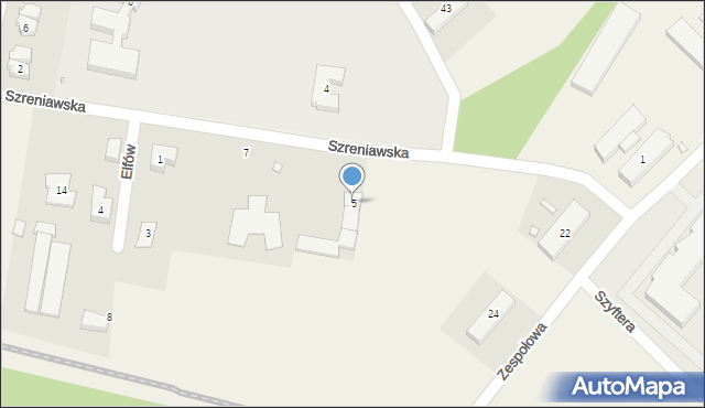 Wiry, Szreniawska, 5, mapa Wiry