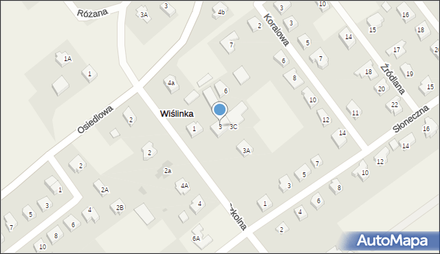 Wiślinka, Szkolna, 3, mapa Wiślinka