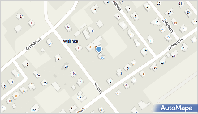 Wiślinka, Szkolna, 3B, mapa Wiślinka