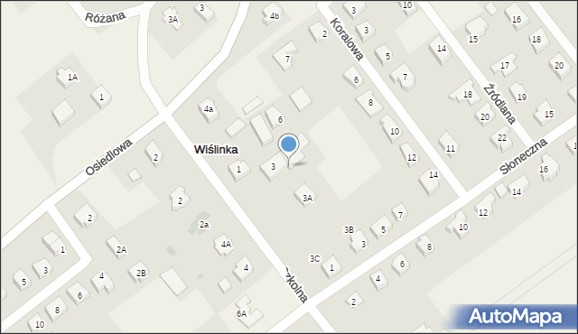 Wiślinka, Szkolna, 3C, mapa Wiślinka