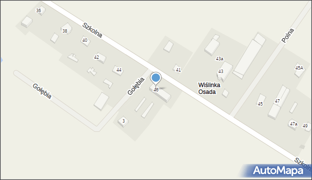 Wiślinka, Szkolna, 46, mapa Wiślinka