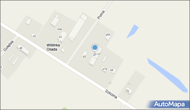 Wiślinka, Szkolna, 47, mapa Wiślinka