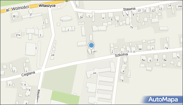 Witaszyce, Szkolna, 1, mapa Witaszyce