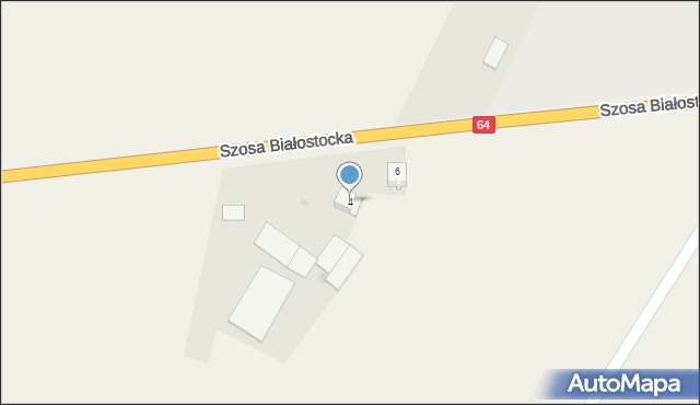 Wizna, Szosa Białostocka, 4, mapa Wizna