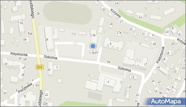 Włodawa, Szkolna, 3, mapa Włodawa