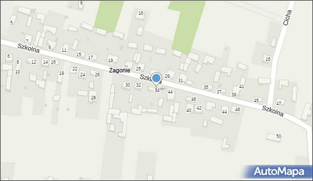 Włoszczowice, Szkolna, 34, mapa Włoszczowice