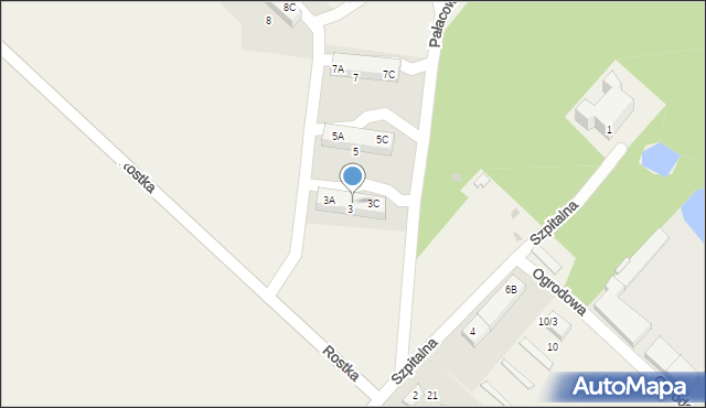 Wojnowice, Szpitalna, 3B, mapa Wojnowice