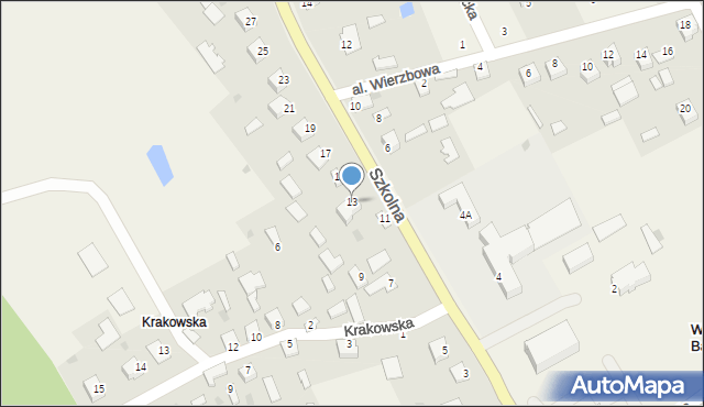 Wola Baranowska, Szkolna, 13, mapa Wola Baranowska