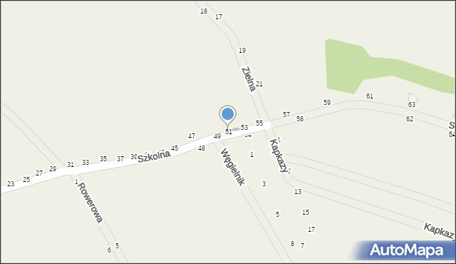 Wola Kalinowska, Szkolna, 51, mapa Wola Kalinowska