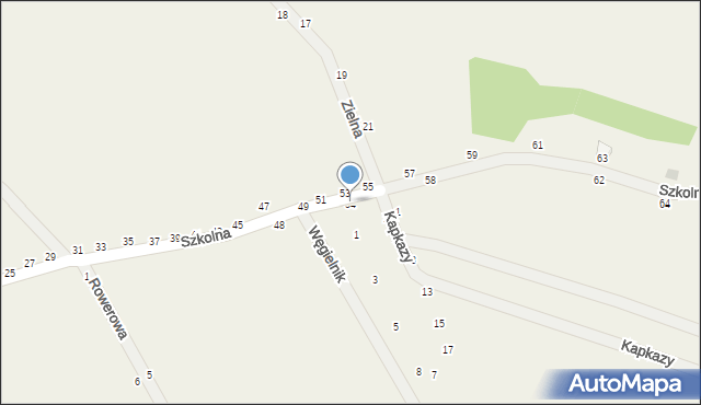 Wola Kalinowska, Szkolna, 54, mapa Wola Kalinowska