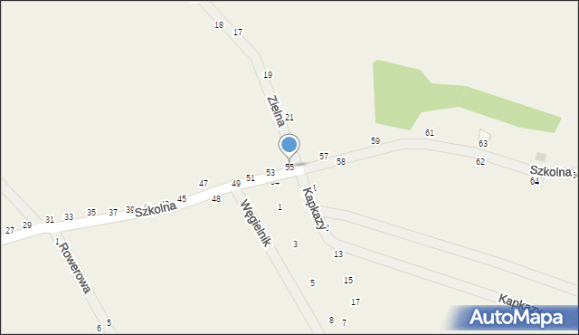 Wola Kalinowska, Szkolna, 55, mapa Wola Kalinowska