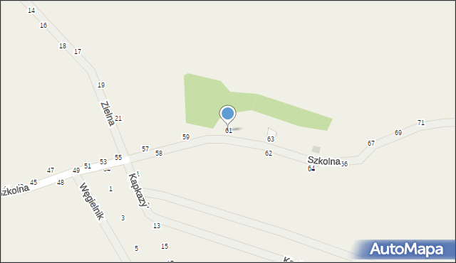 Wola Kalinowska, Szkolna, 61, mapa Wola Kalinowska