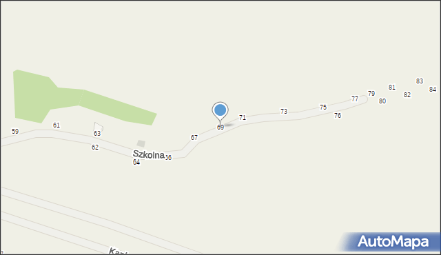 Wola Kalinowska, Szkolna, 69, mapa Wola Kalinowska