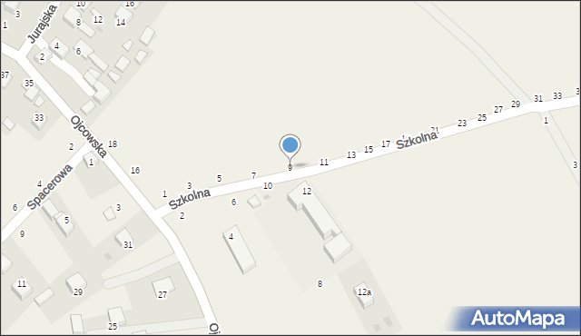 Wola Kalinowska, Szkolna, 9, mapa Wola Kalinowska