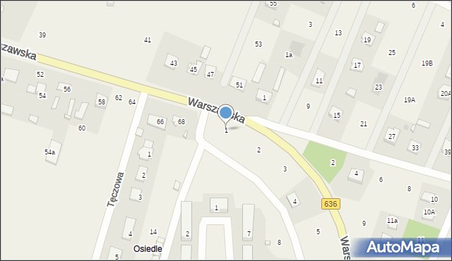 Wola Rasztowska, Szkolna, 1, mapa Wola Rasztowska