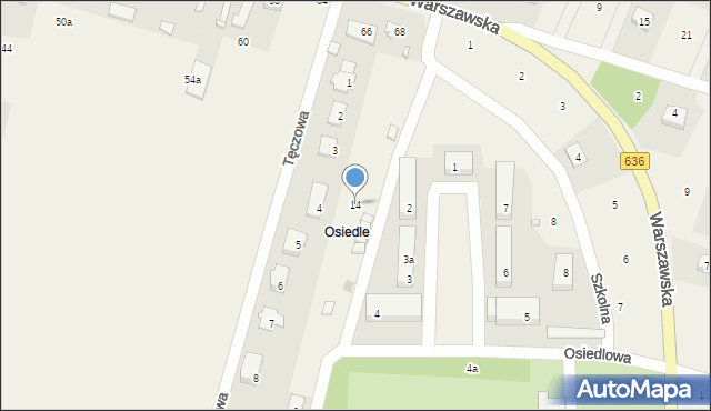 Wola Rasztowska, Szkolna, 14, mapa Wola Rasztowska