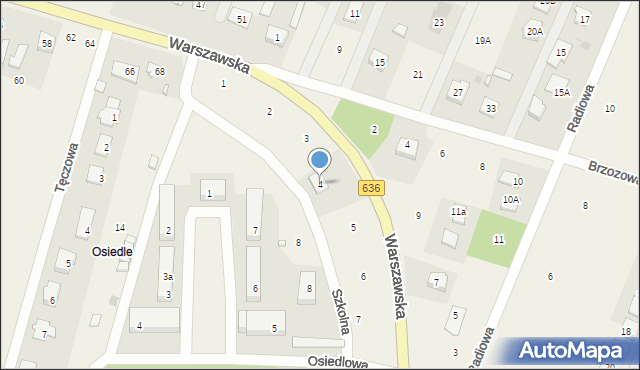 Wola Rasztowska, Szkolna, 4, mapa Wola Rasztowska