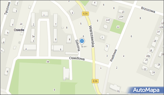 Wola Rasztowska, Szkolna, 7, mapa Wola Rasztowska