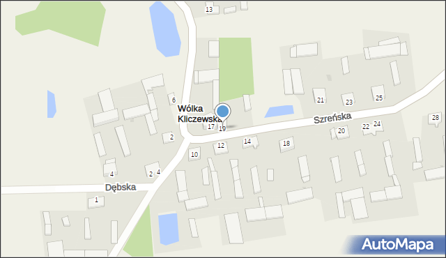 Wólka Kliczewska, Szreńska, 19, mapa Wólka Kliczewska