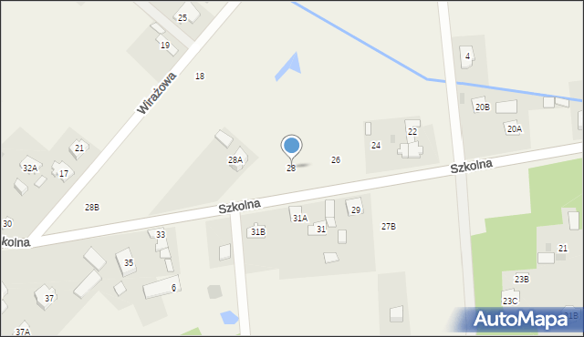 Wólka Radzymińska, Szkolna, 28, mapa Wólka Radzymińska