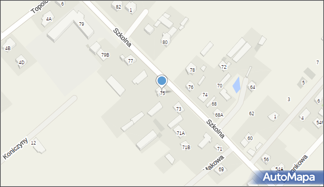 Wólka Radzymińska, Szkolna, 75, mapa Wólka Radzymińska